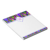Felle tribale chevron notitieblok (Schuin)