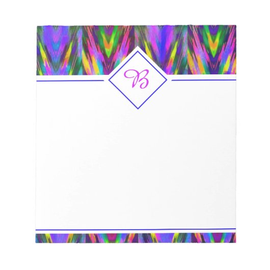 Felle tribale chevron notitieblok (Voorkant)