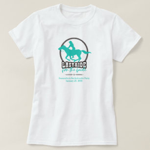 Felle Turquoise Laatste Rit Voor De Bruid T-Shirt