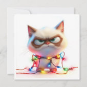 Felle vakantielichten, Dark Feline Mood Kaart (Voorkant)