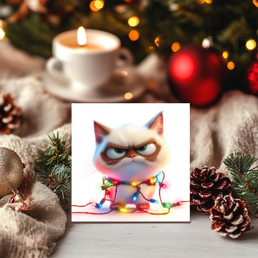 Felle vakantielichten, Dark Feline Mood Kaart