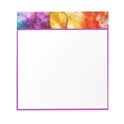 Felle veren notitieblok (Voorkant)