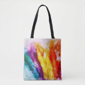 Felle veren tote bag (Voorkant)