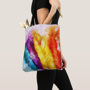 Felle veren tote bag
