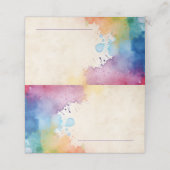 Felle verf spat bord naam plaatskaart plaatskaartje (Buitenkant ongevouwen)