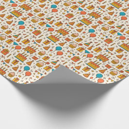 Felle Verjaardagsfeest Naadloos Patroon Cadeaupapier