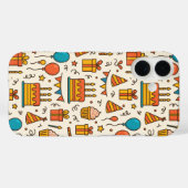 Felle Verjaardagsfeest Naadloos Patroon Case-Mate iPhone Case (Achterkant (horizontaal))