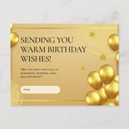 Felle Verjaardagskaart Aankondigingskaart (Voorkant)