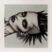 Felle vrouw in Mohawk en piercings Gothic Punk   Legpuzzel (Horizontaal)