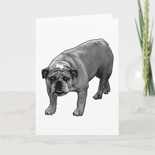 Felle Wens Bulldog Kaart (Voorkant)