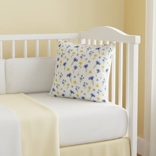 Felle wilde bloem klaproos korenbloem kussen