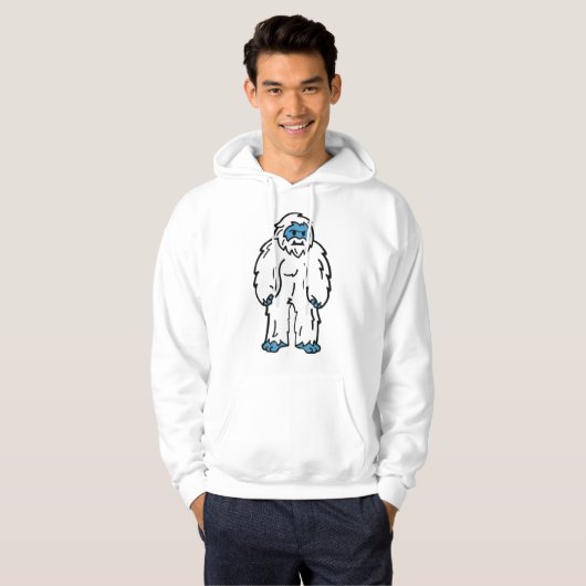 Felle Yeti - Arctisch Mythisch Wezen Hoodie (Voorkant volledig)
