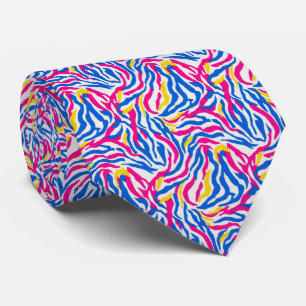Felle zebra huidpatroon stropdas