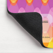 Felle Zig Zag Magenta Golven Mod Abstract Patroon Muismat (Hoek)