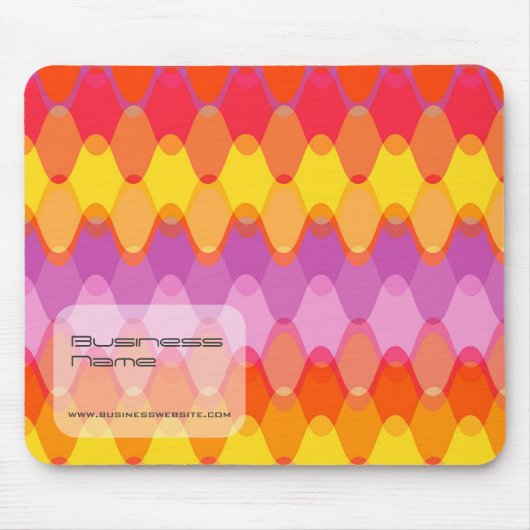 Felle Zig Zag Magenta Golven Mod Abstract Patroon Muismat (Voorkant)