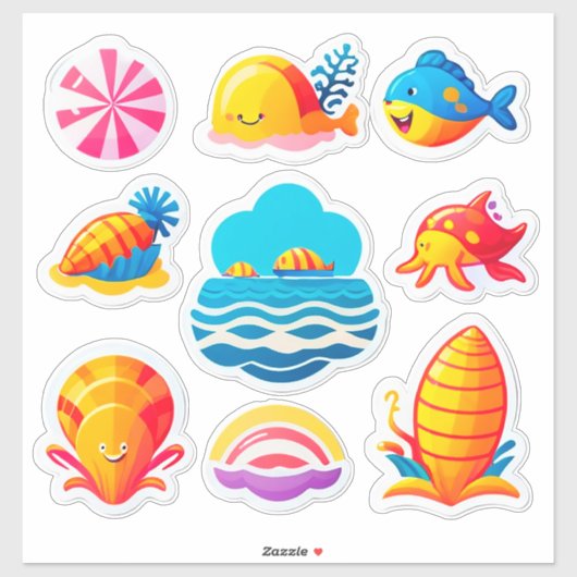 Felle Zomer Stickers Set (Vel)