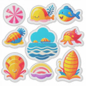 Felle Zomer Stickers Set (Voorkant)