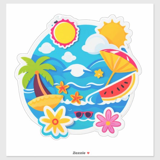 Felle Zomer Stickers Set (Vel)