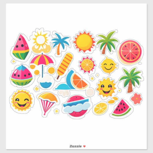 Felle Zomer Stickers Set (Vel)
