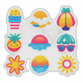 Felle Zomer Stickers Set (Voorkant)