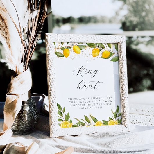 Felle zomercitroen bruiloft feest ring zoektocht poster