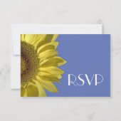 felle zomerzonnebloem RSVP trouwuitnodigingen. (Achterkant)