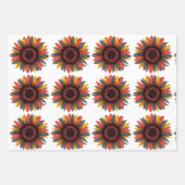 Felle Zonnebloem Herfst Bloemen Cadeaupapier Boho (Voorkant 3)