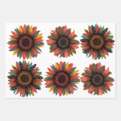 Felle Zonnebloem Herfst Bloemen Cadeaupapier Boho (Voorkant 2)