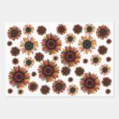 Felle Zonnebloem Herfst Bloemen Cadeaupapier Boho (Voorkant)
