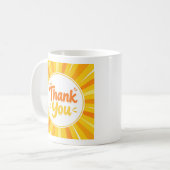 Felle Zonneuitbarsting Bedankt Koffiemok (Voorkant links)
