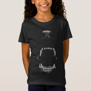 Felle zwarte en witte dierengrom t-shirt