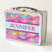Fellekleurige metalen lunchbox (Voorkant)