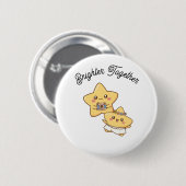 Feller Samen – Knop Cadeau voor leuke koppels Ronde Button 5,7 Cm (Voorkant /achterkant)