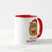 Fellige sibirische Weihnachtskatze Mok (Voorkant rechts)