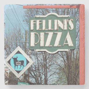 Fellini's Poncey Highland, Atlanta Marble Stone Co Stenen Onderzetter