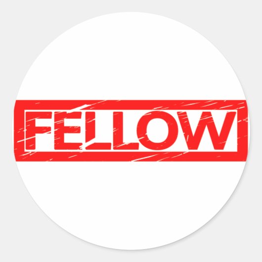 Fellow Stamp Ronde Sticker (Voorkant)
