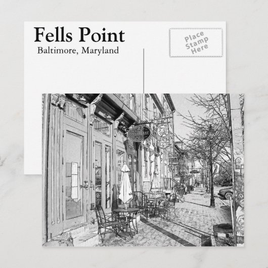 Fells Point Briefkaart (Voorkant / Achterkant)