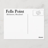Fells Point Briefkaart (Achterkant)