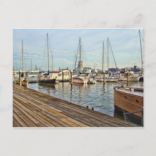 Fells Point Marina in Maryland Briefkaart (Voorkant)