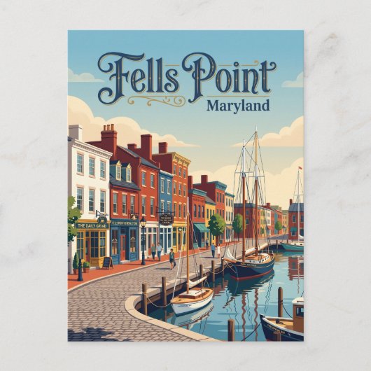 Fells Point Maryland Briefkaart (Voorkant)