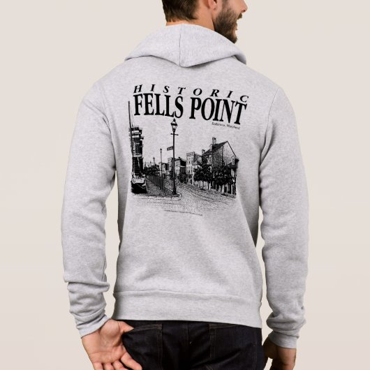 Fells Point Originele Kunst Hoodie (Achterkant)
