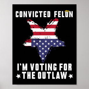 Felon 2024 Donald Trump 2024 Neem Amerika terug Poster