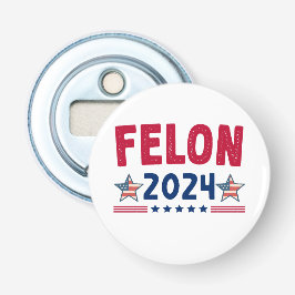 Felon 2024 Gift | Amerikaanse sarcastische politie Button Flesopener