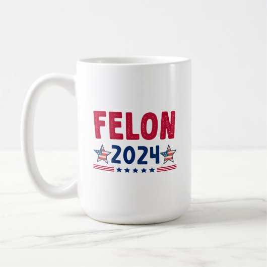 Felon 2024 Gift | Amerikaanse sarcastische politie Koffiemok (Links)