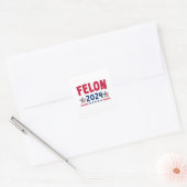 Felon 2024 Gift | Amerikaanse sarcastische politie Vierkante Sticker (Envelop)