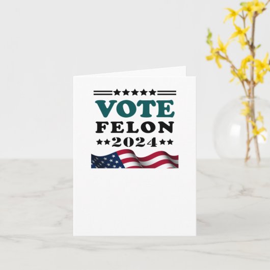 Felon 2024 Veroordeelde Sticker Kaart (Gele Bloem)