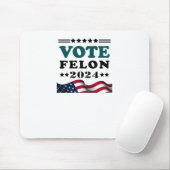 Felon 2024 Veroordeelde Sticker Muismat (Met muis)