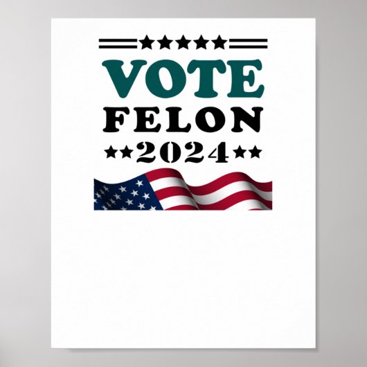 Felon 2024 Veroordeelde Sticker Poster (Voorkant)