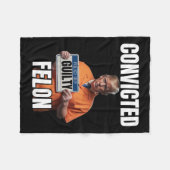 Felon Donald Trump 2024 Fleece Deken (Voorkant (Horizontaal))