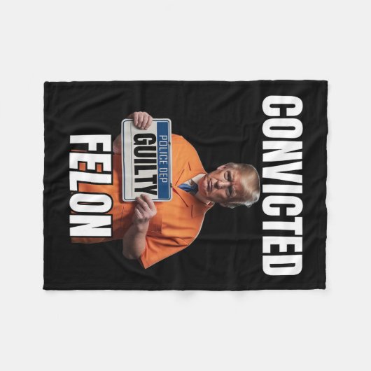 Felon Donald Trump 2024 Fleece Deken (Voorkant (Horizontaal))